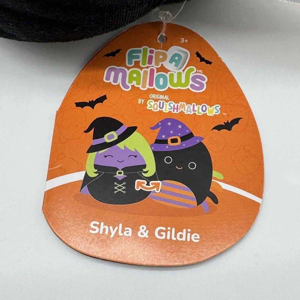 Squishmallows Flipamallow 2in1 Shyla Witch Flip To Gildie Spider Plush NWT 2022 - Picture 15 of 16